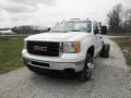 2011 Summit White GMC Sierra 3500HD Work Truck Crew Cab 4x4 Chassis Dump Truck  photo #3