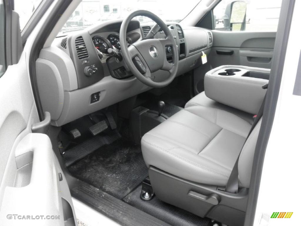 Dark Titanium Interior 2011 GMC Sierra 3500HD Work Truck Crew Cab 4x4 Chassis Dump Truck Photo #47437470