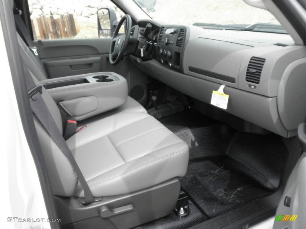 Dark Titanium Interior 2011 GMC Sierra 3500HD Work Truck Crew Cab 4x4 Chassis Dump Truck Photo #47437548
