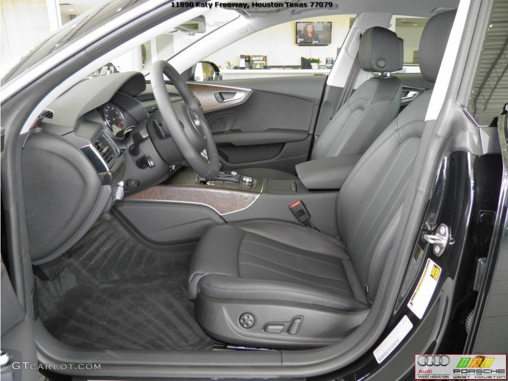 Black Interior 2012 Audi A7 3.0T quattro Prestige Photo #47437662