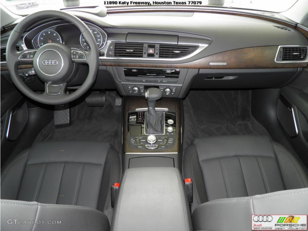 2012 Audi A7 3.0T quattro Prestige Black Dashboard Photo #47437722