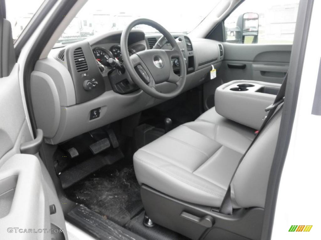 Dark Titanium Interior 2011 GMC Sierra 3500HD Work Truck Crew Cab 4x4 Chassis Dump Truck Photo #47437740