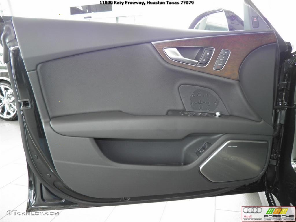 2012 Audi A7 3.0T quattro Prestige Black Door Panel Photo #47437764