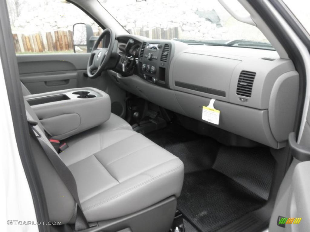 Dark Titanium Interior 2011 GMC Sierra 3500HD Work Truck Crew Cab 4x4 Chassis Dump Truck Photo #47437815