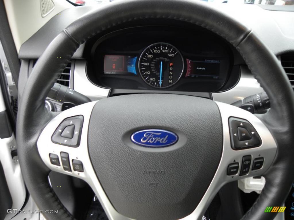 2011 Ford Edge Sport Charcoal Black/Silver Smoke Metallic Steering Wheel Photo #47439678