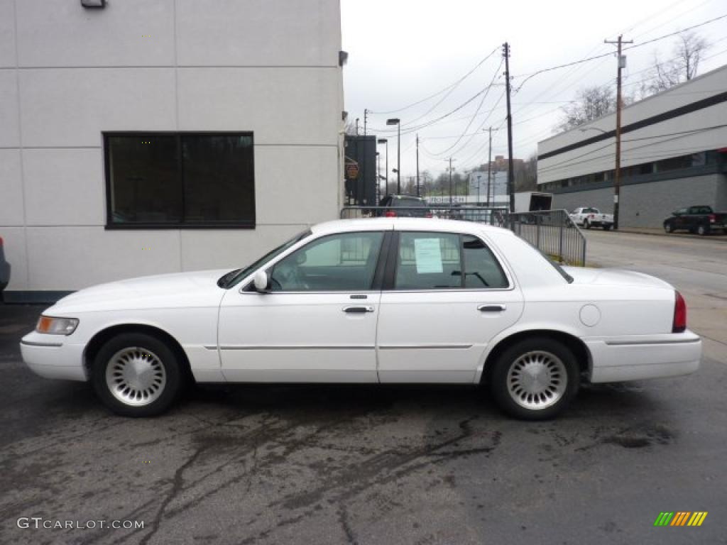 2001 Grand Marquis LS - Vibrant White Clearcoat / Deep Slate Blue photo #1