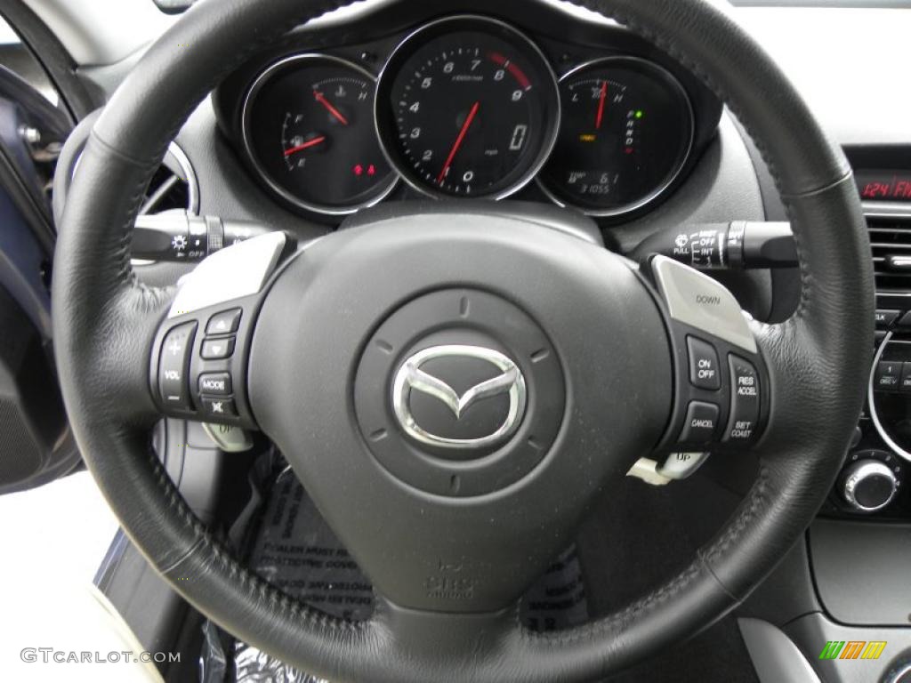 2008 Mazda RX-8 Touring Black Steering Wheel Photo #47440125
