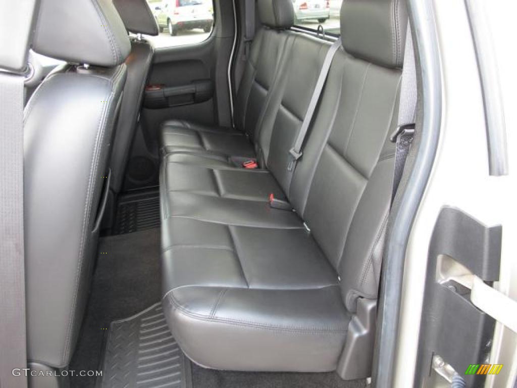Ebony Black Interior 2007 Chevrolet Silverado 1500 LTZ Extended Cab Photo #47440677