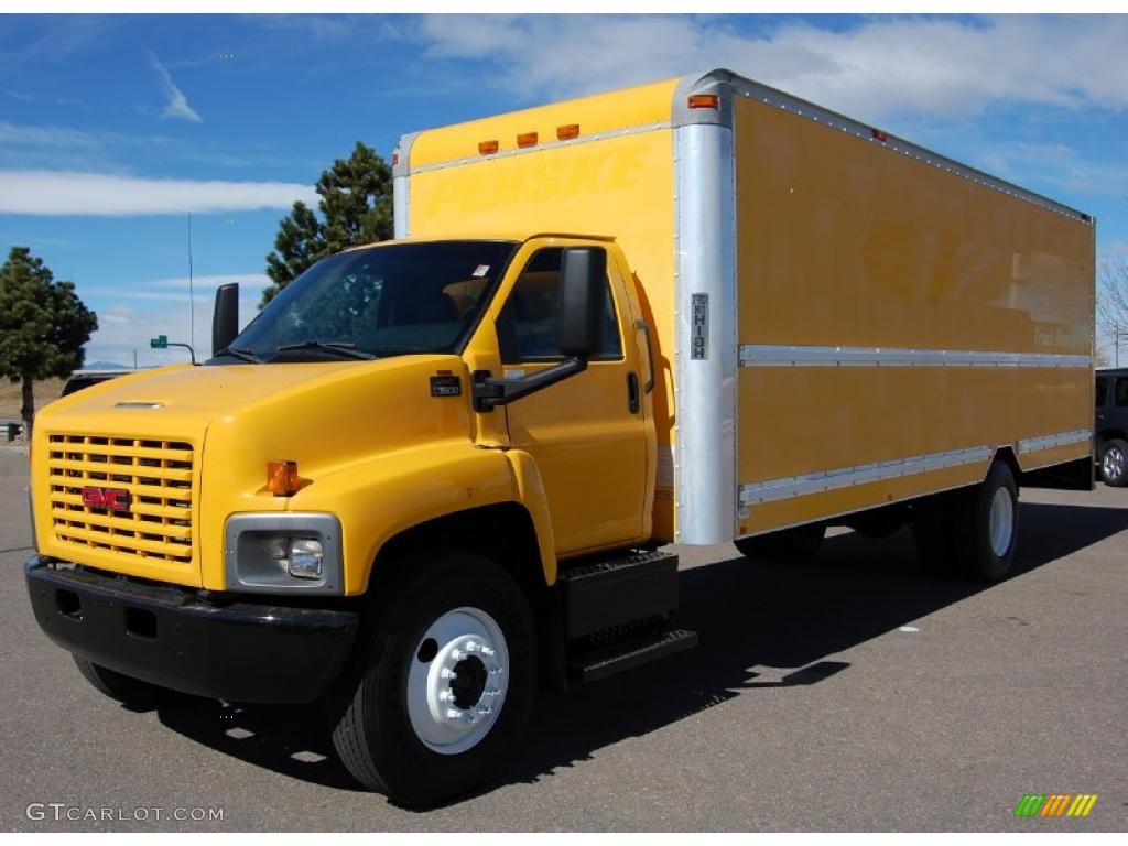 2004 C Series TopKick C7500 Regular Cab Commerical Moving Truck - Yellow / Pewter Gray photo #1