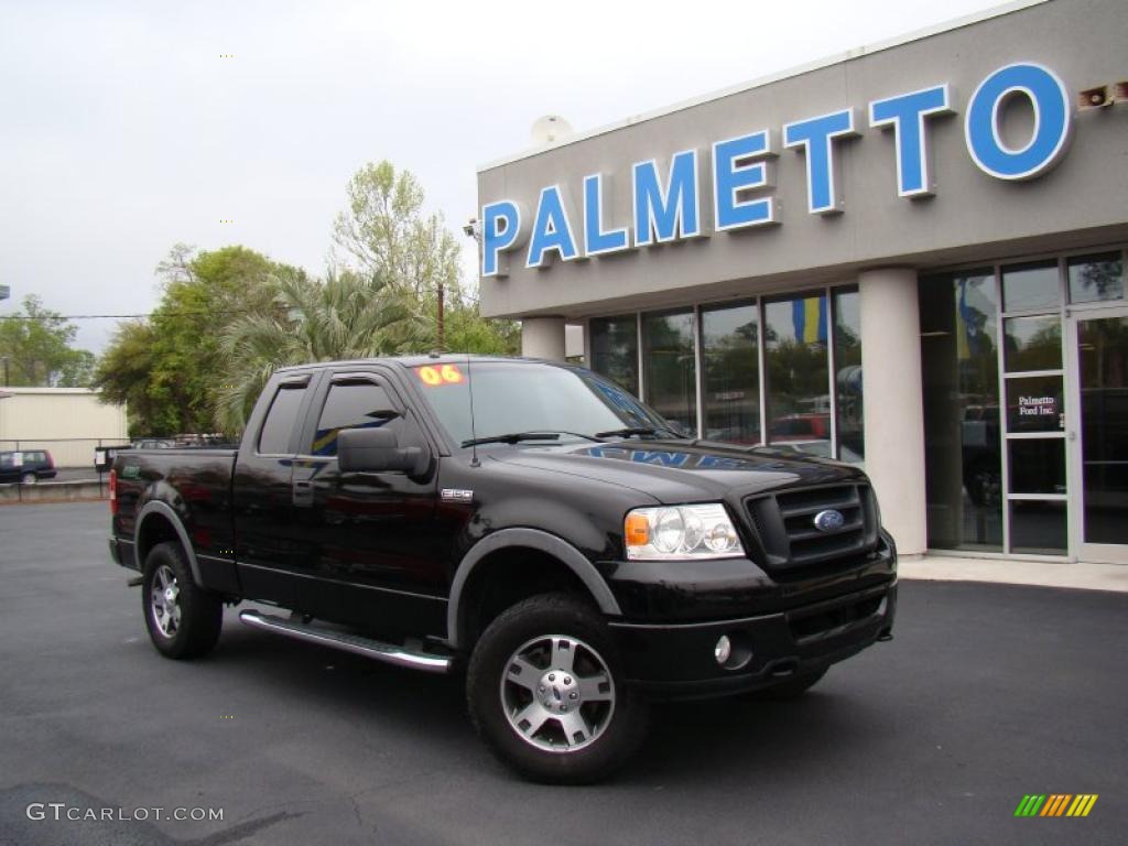 2006 F150 FX4 SuperCab 4x4 - Black / Black photo #32