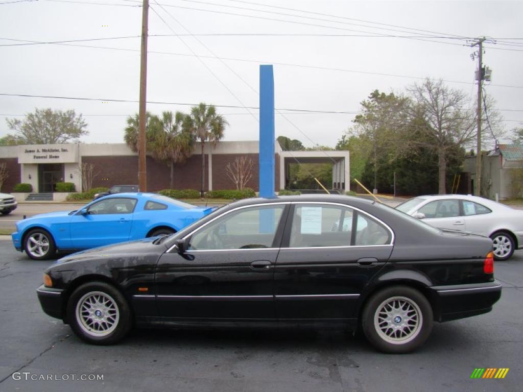 2000 5 Series 528i Sedan - Jet Black / Sand photo #5