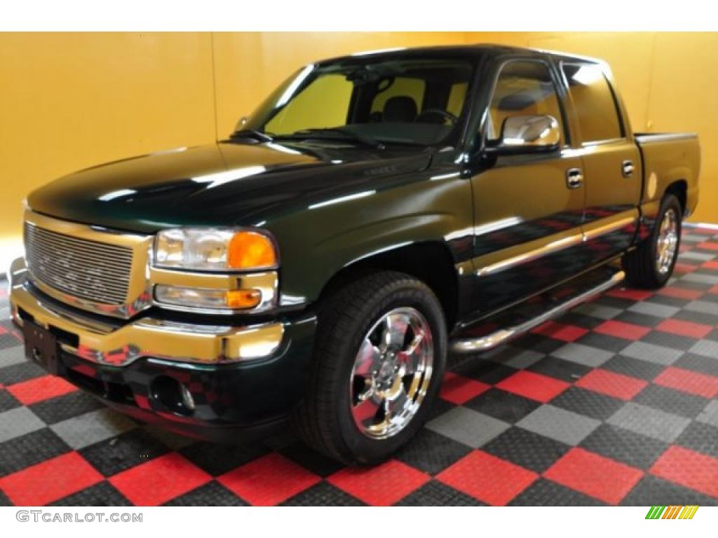 2006 Sierra 1500 SLE Crew Cab 4x4 - Polo Green Metallic / Dark Pewter photo #2