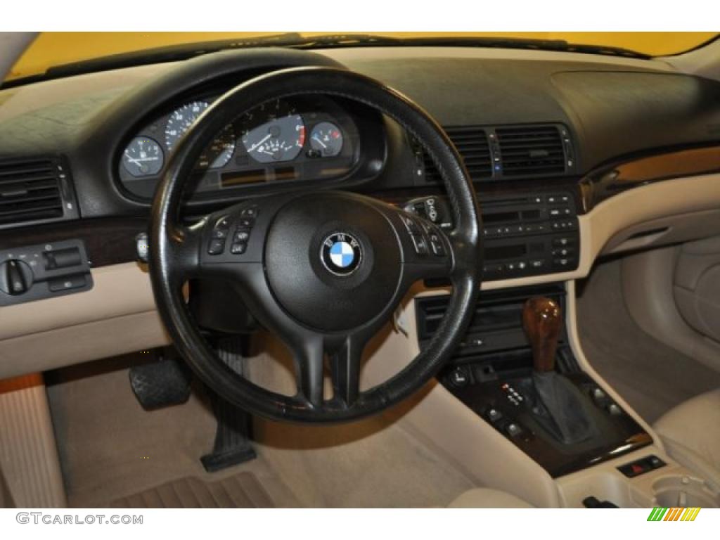 2001 3 Series 325i Coupe - Jet Black / Sand photo #5