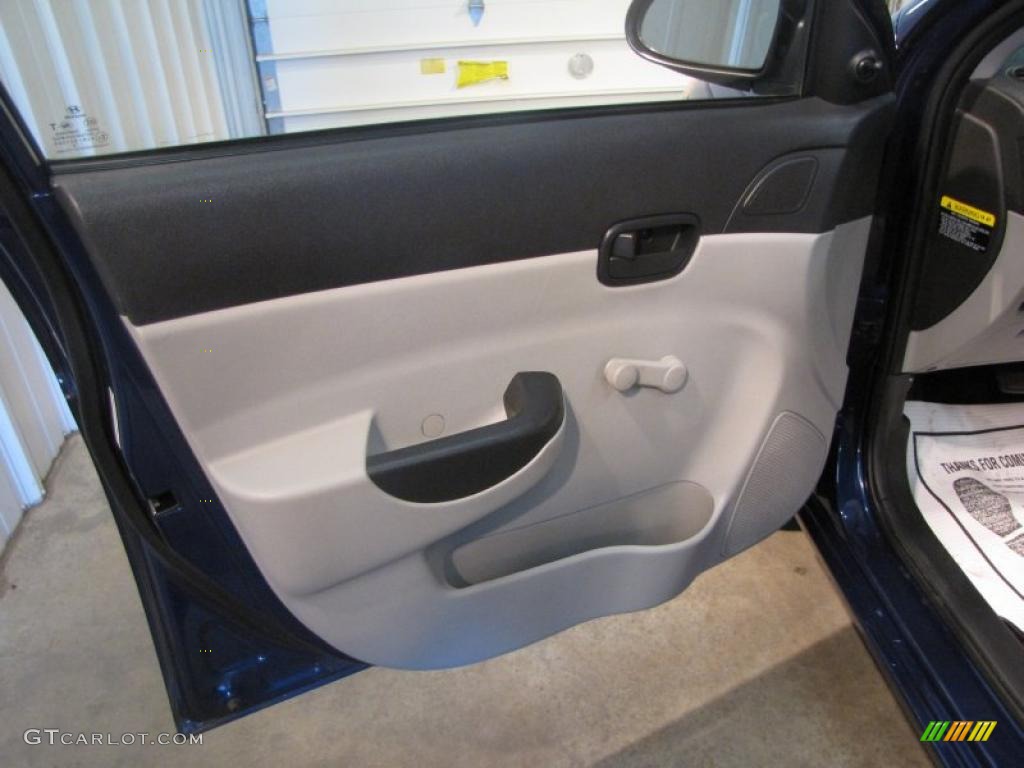 2008 Accent GLS Sedan - Dark Sapphire Blue / Beige photo #11