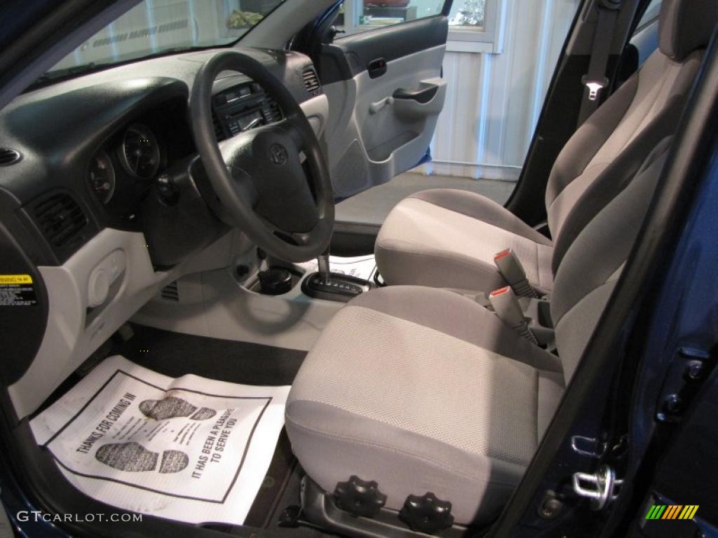 2008 Accent GLS Sedan - Dark Sapphire Blue / Beige photo #12