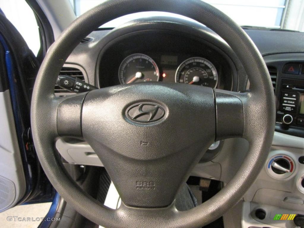2008 Accent GLS Sedan - Dark Sapphire Blue / Beige photo #15