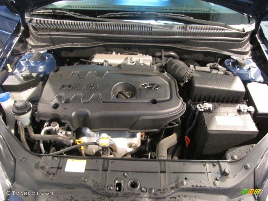 2008 Accent GLS Sedan - Dark Sapphire Blue / Beige photo #17