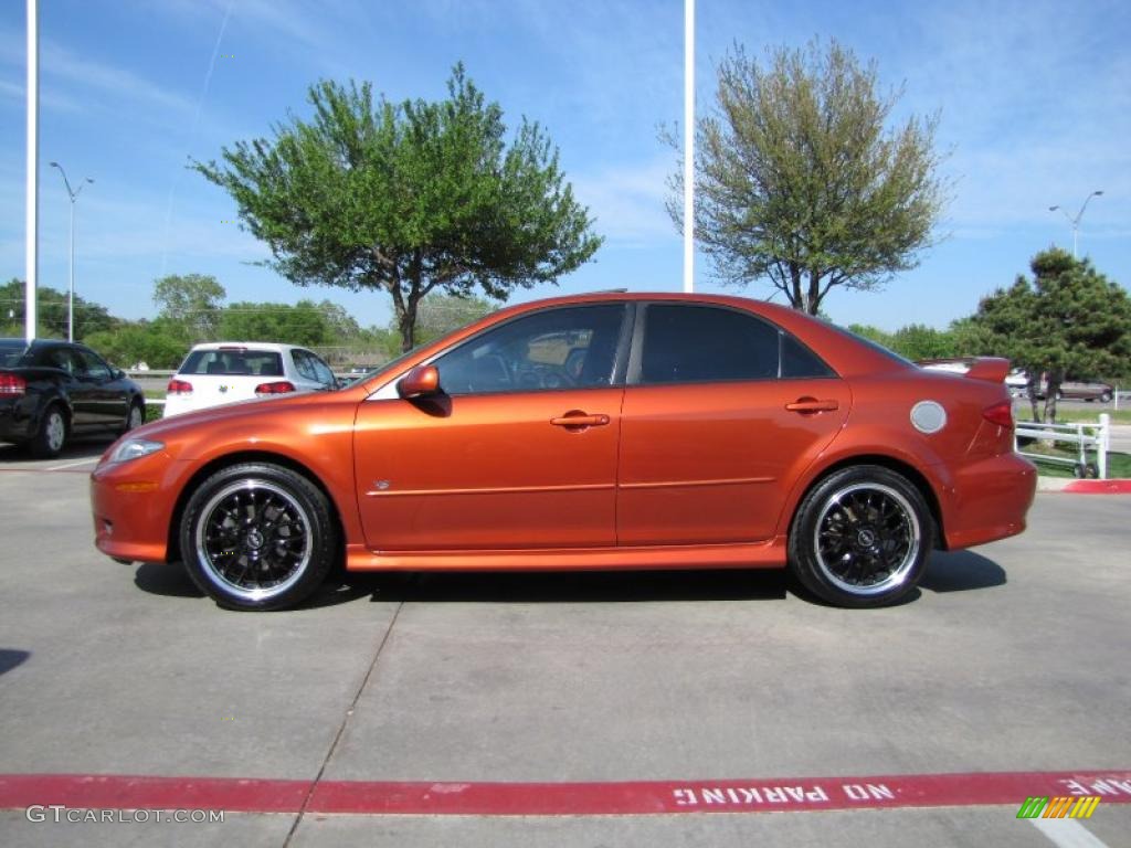 2004 MAZDA6 s Sedan - Blazing Copper Metallic / Black photo #2