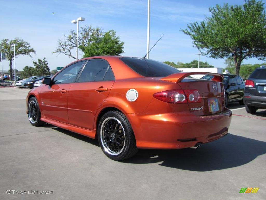 2004 MAZDA6 s Sedan - Blazing Copper Metallic / Black photo #3