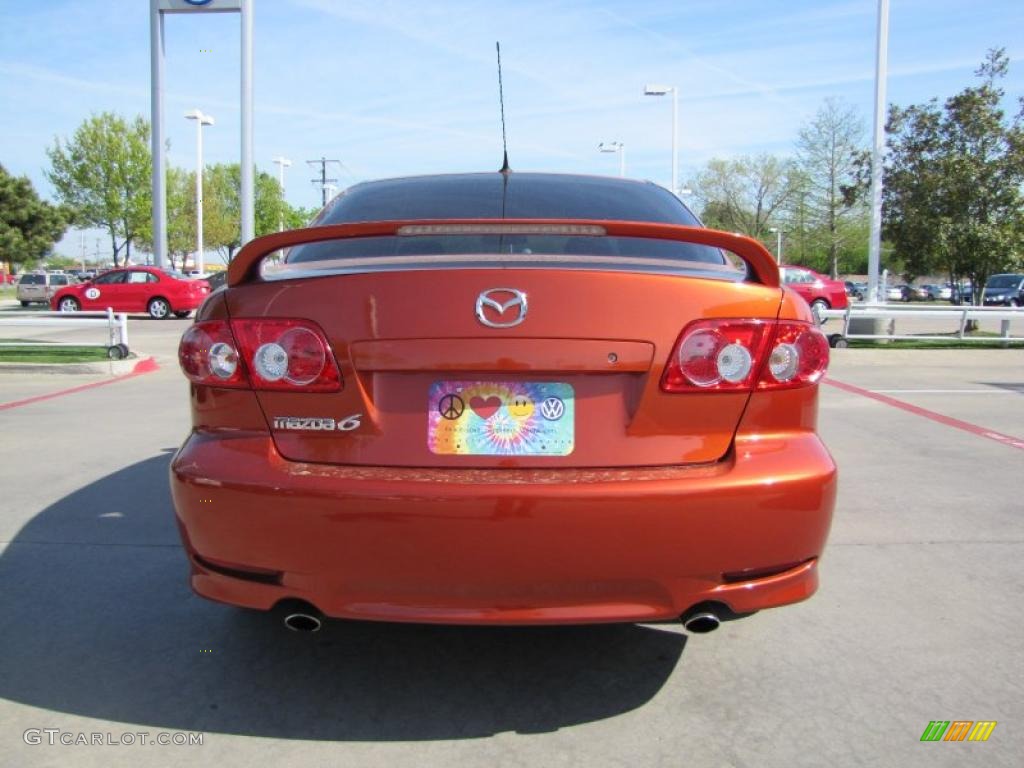 2004 MAZDA6 s Sedan - Blazing Copper Metallic / Black photo #4