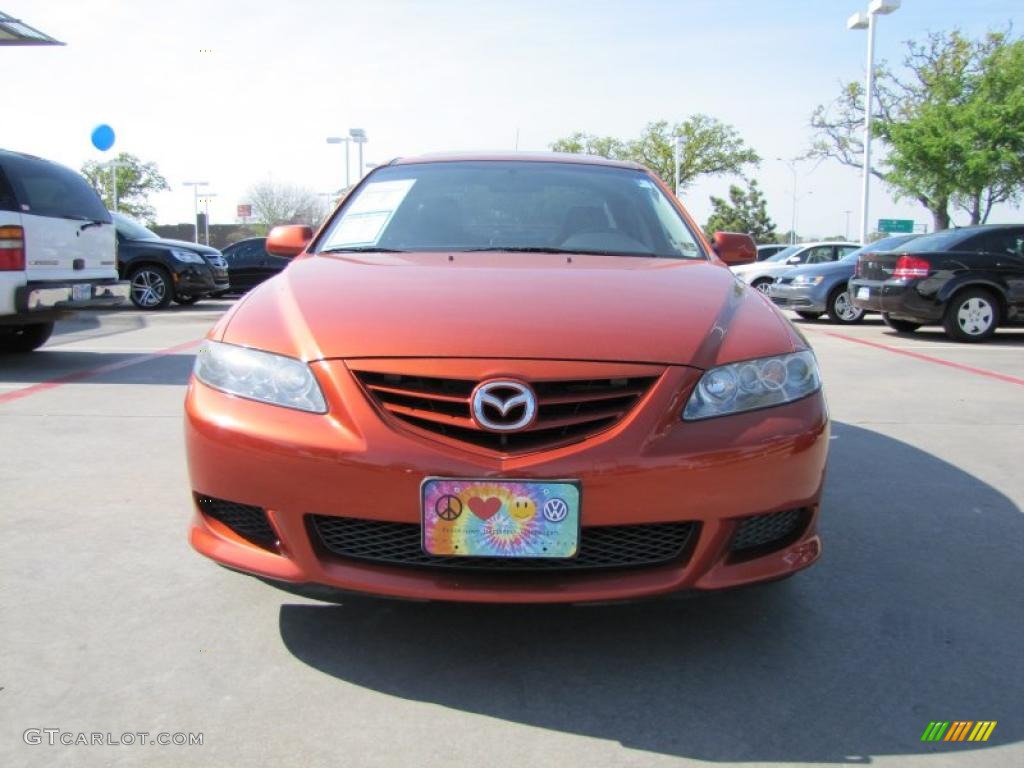 2004 MAZDA6 s Sedan - Blazing Copper Metallic / Black photo #8