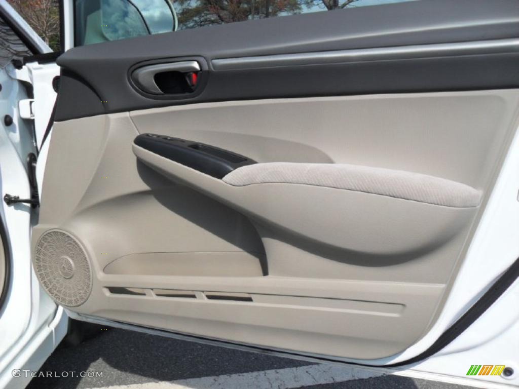 2010 Honda Civic EX Sedan Gray Door Panel Photo #47446915