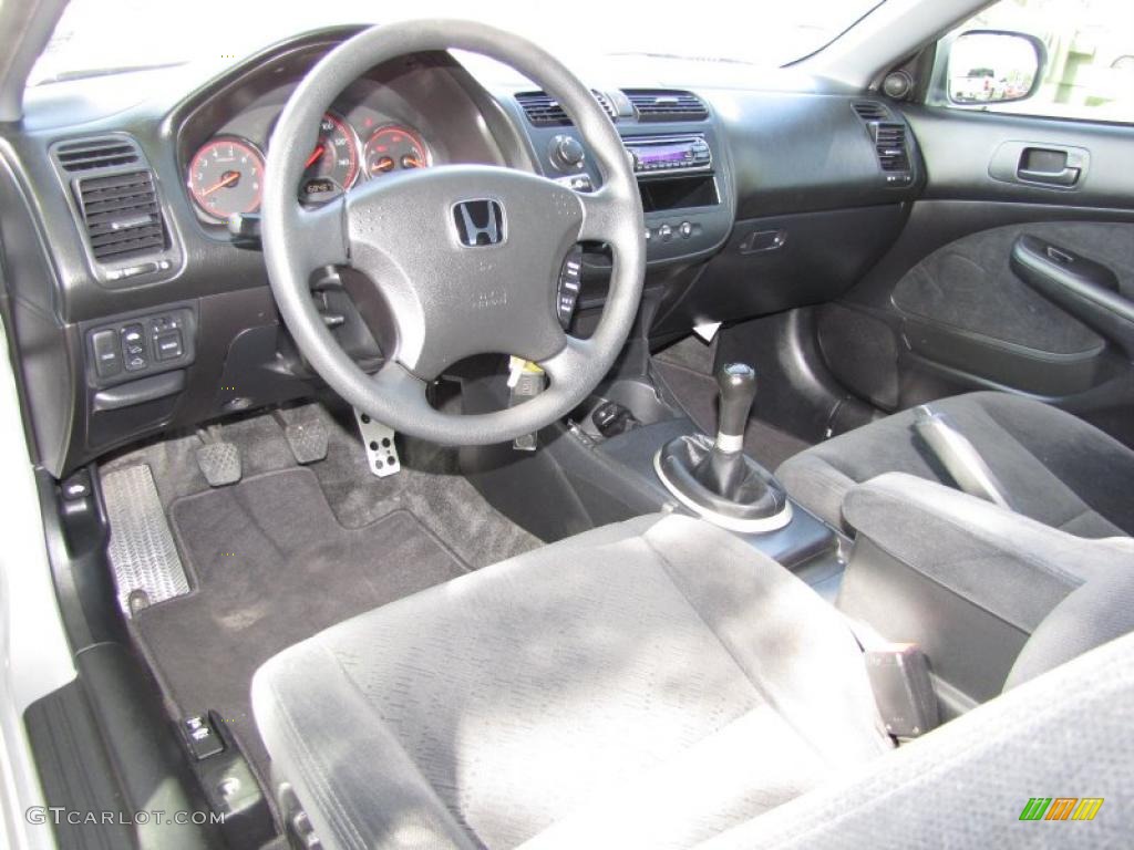 Black Interior 2003 Honda Civic Ex Coupe Photo 47447077