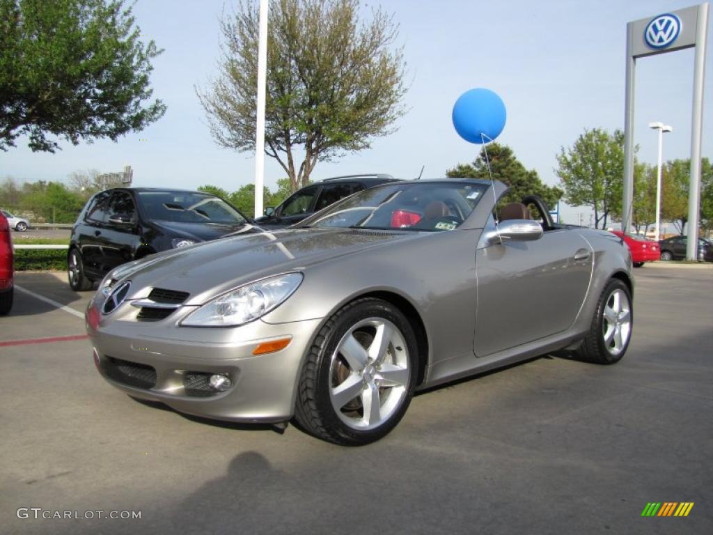 2005 SLK 350 Roadster - Pewter Silver Metallic / Brown photo #1