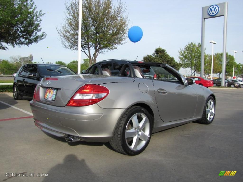 2005 SLK 350 Roadster - Pewter Silver Metallic / Brown photo #5