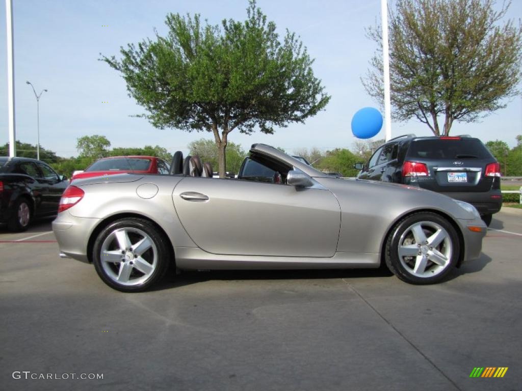 2005 SLK 350 Roadster - Pewter Silver Metallic / Brown photo #6