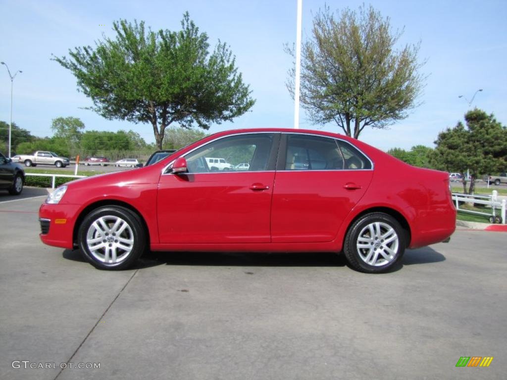 2007 Jetta 2.5 Sedan - Salsa Red / Pure Beige photo #2