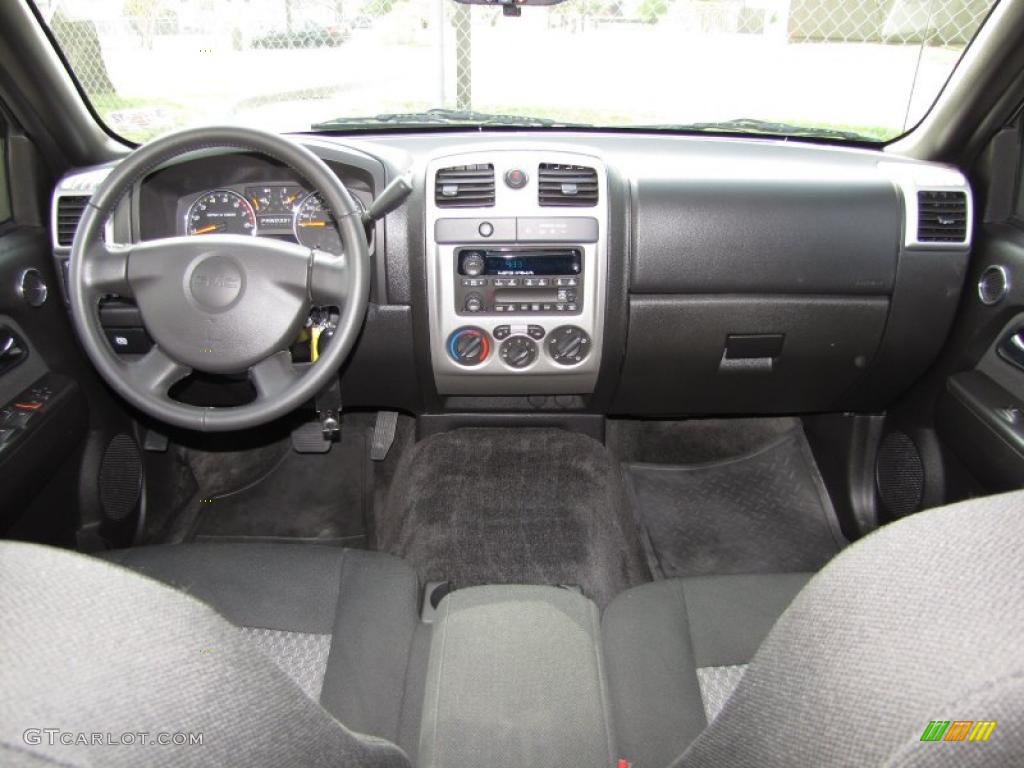 2009 GMC Canyon SLE Crew Cab Ebony Dashboard Photo #47449450
