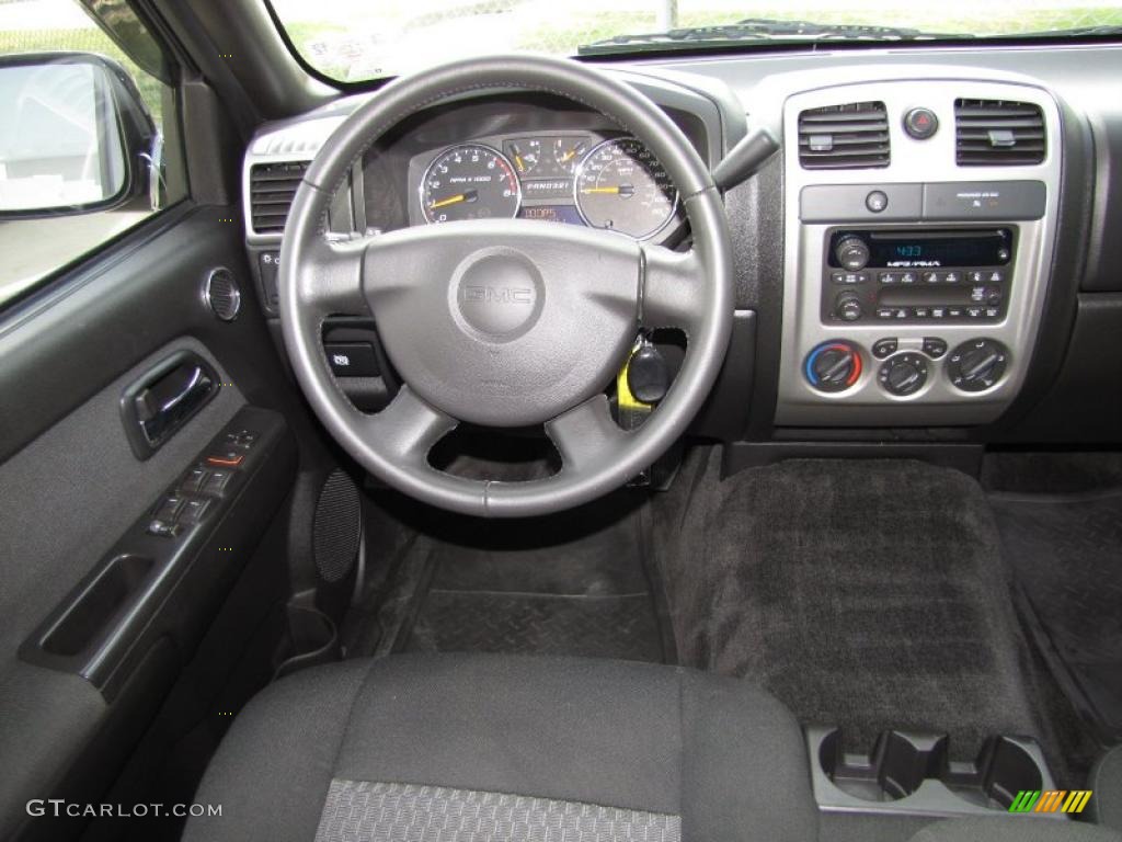 2009 GMC Canyon SLE Crew Cab Ebony Dashboard Photo #47449465