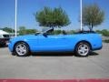 2010 Grabber Blue Ford Mustang V6 Convertible  photo #2