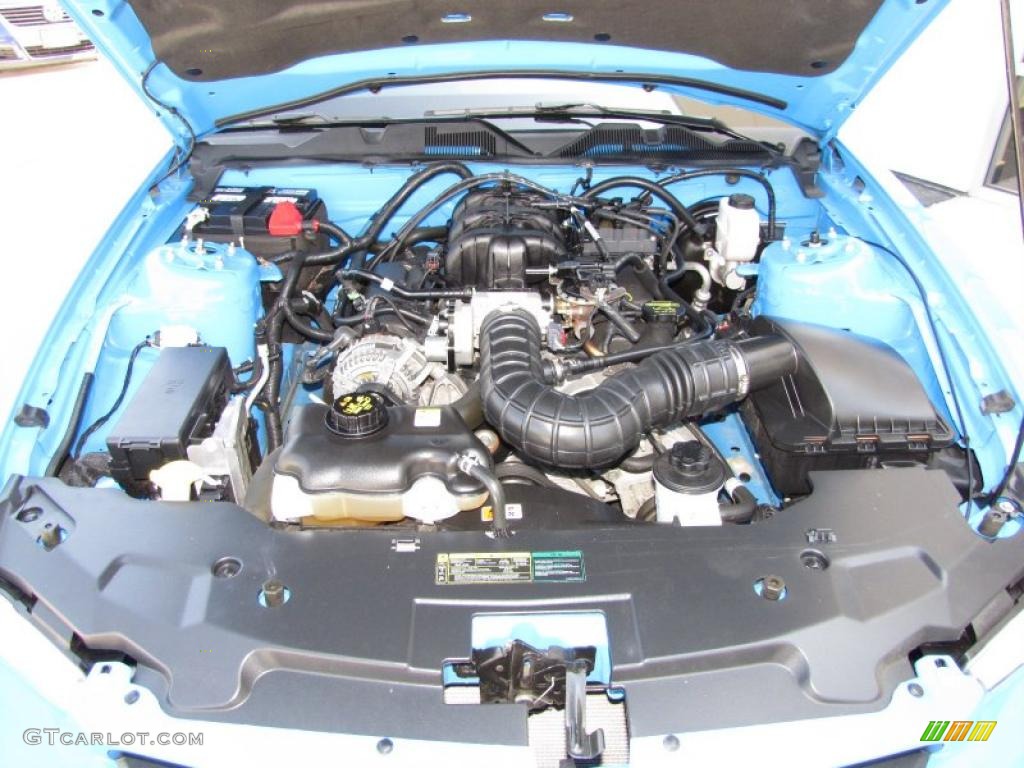 2010 Mustang V6 Convertible - Grabber Blue / Charcoal Black photo #19