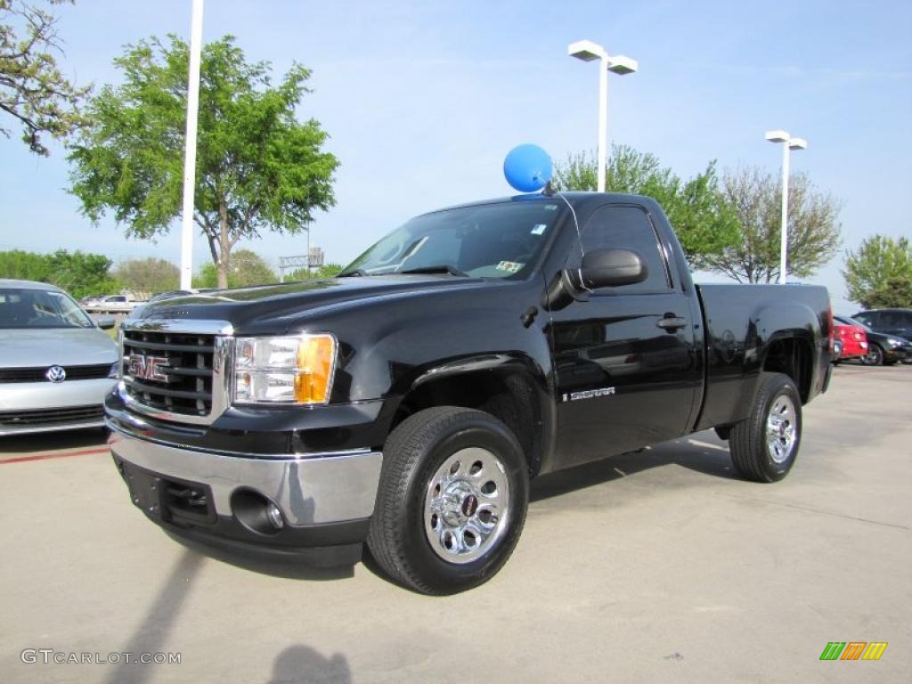 2008 Sierra 1500 Regular Cab - Onyx Black / Dark Titanium photo #1