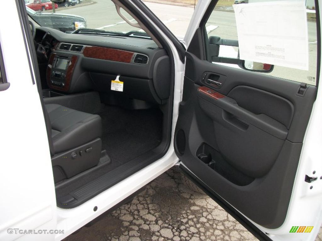 Ebony Interior 2011 Chevrolet Silverado 3500HD LTZ Crew Cab 4x4 Photo #47450575