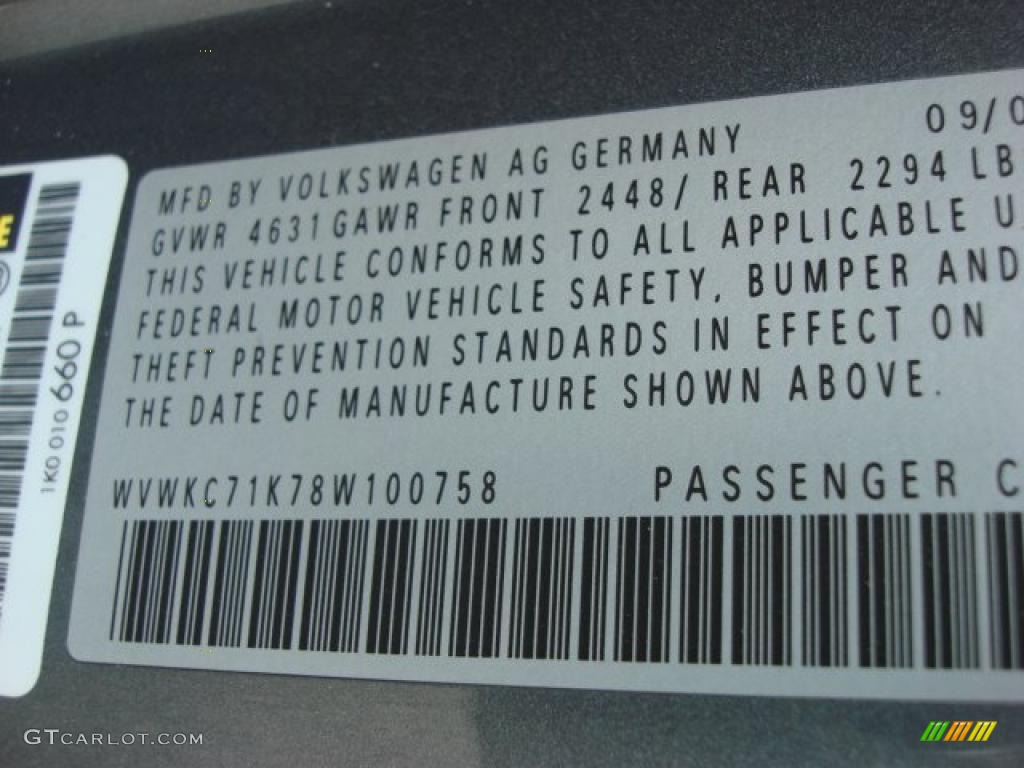 2008 R32  - United Grey Metallic / Anthracite photo #22