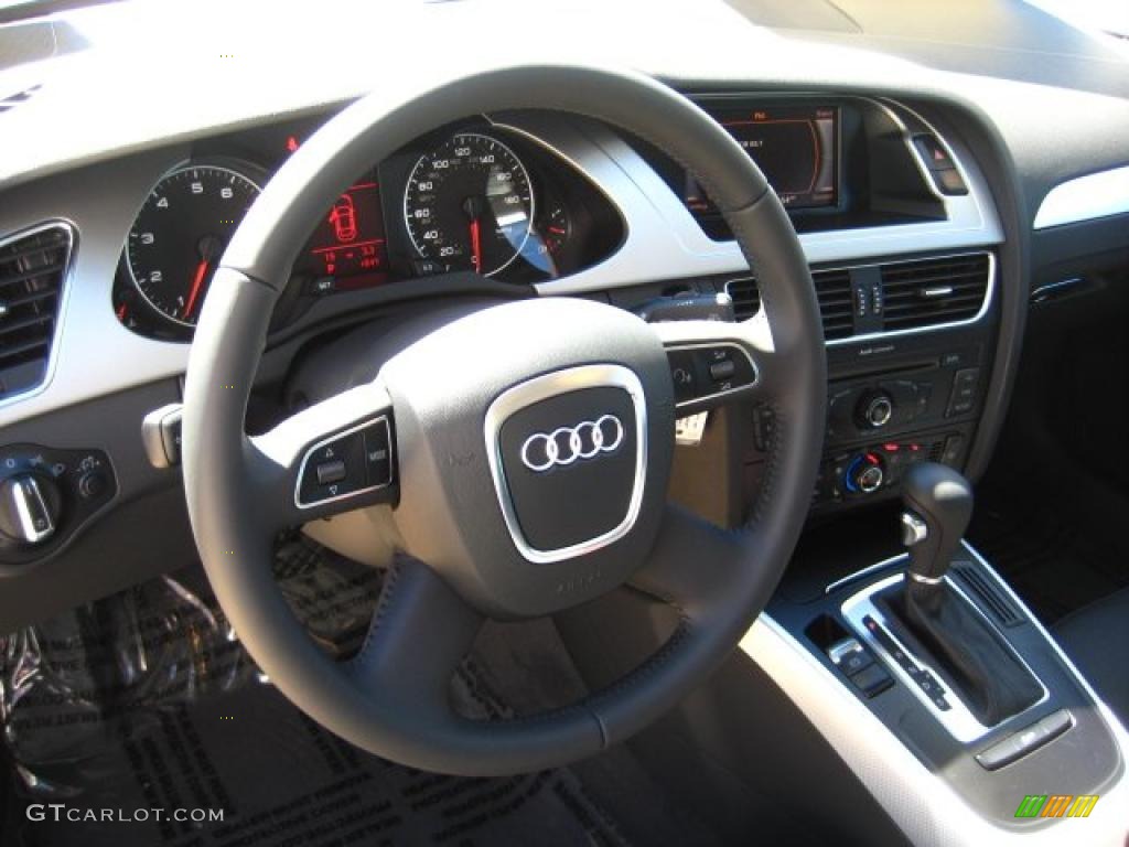 2011 Audi A4 2.0T Sedan Black Steering Wheel Photo #47453497