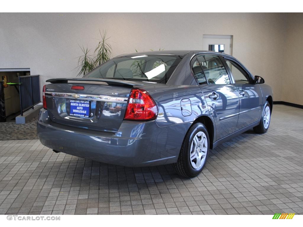 2007 Malibu LS Sedan - Dark Gray Metallic / Titanium Gray photo #10