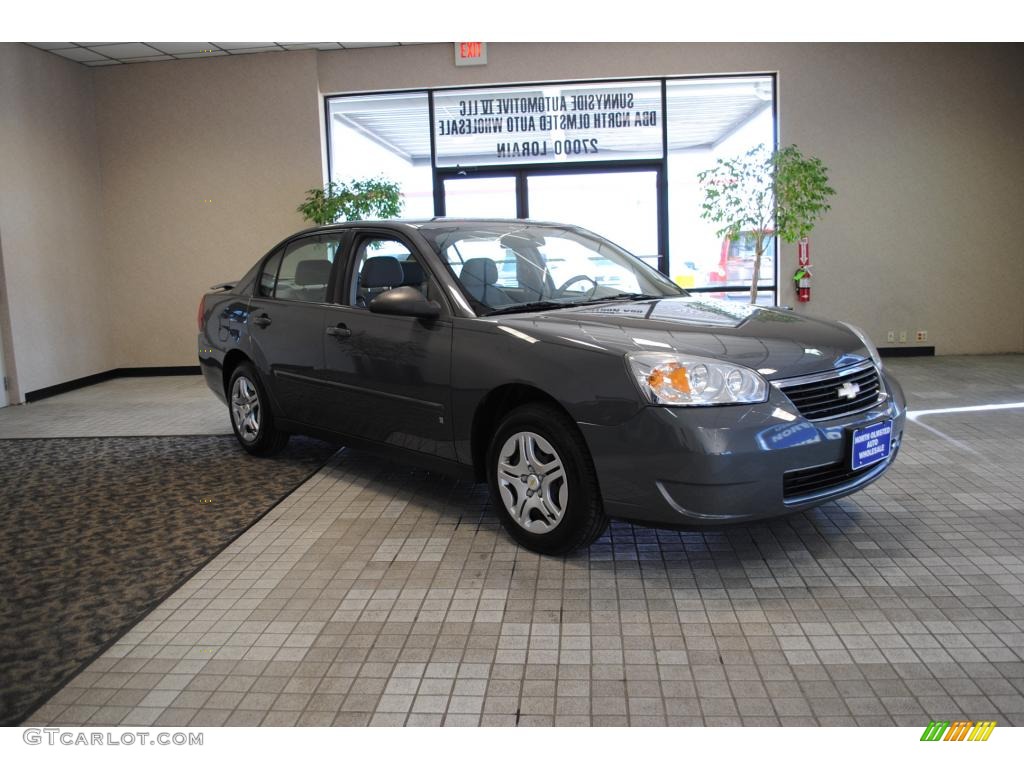 2007 Malibu LS Sedan - Dark Gray Metallic / Titanium Gray photo #12