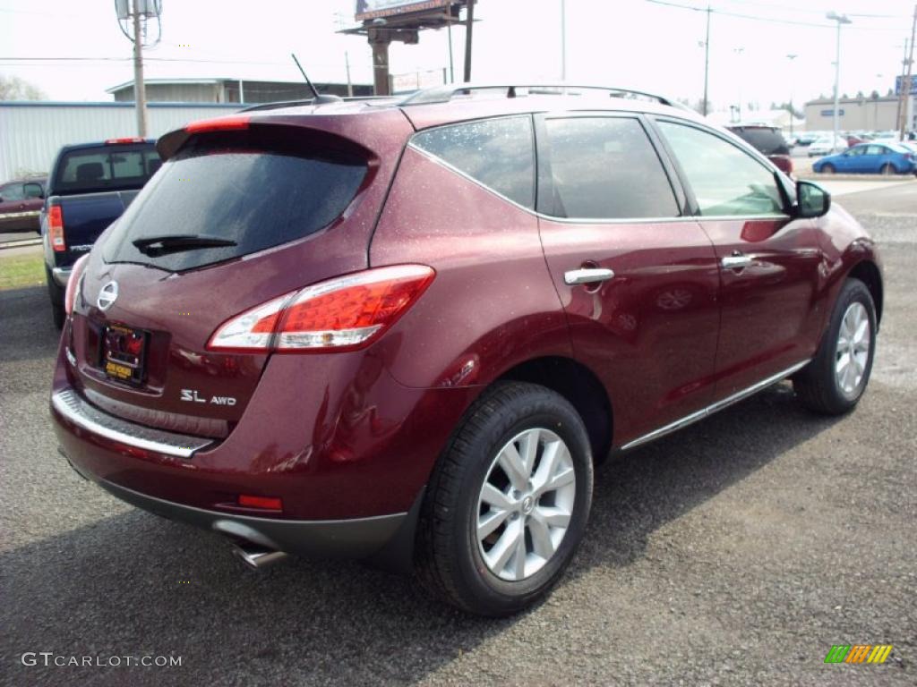 2011 Murano SL AWD - Merlot / Beige photo #8