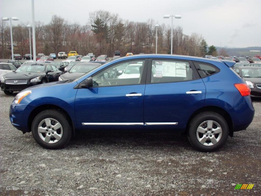 2011 Rogue S AWD - Indigo Blue Metallic / Gray photo #2