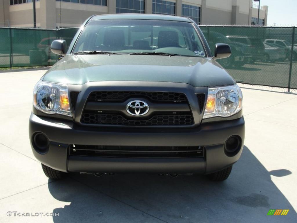 2011 Tacoma Regular Cab - Timberland Green Mica / Graphite Gray photo #8