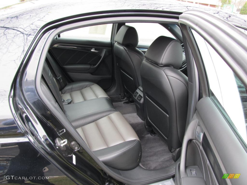 Ebony/Silver Interior 2008 Acura TL 3.5 Type-S Photo #47457142