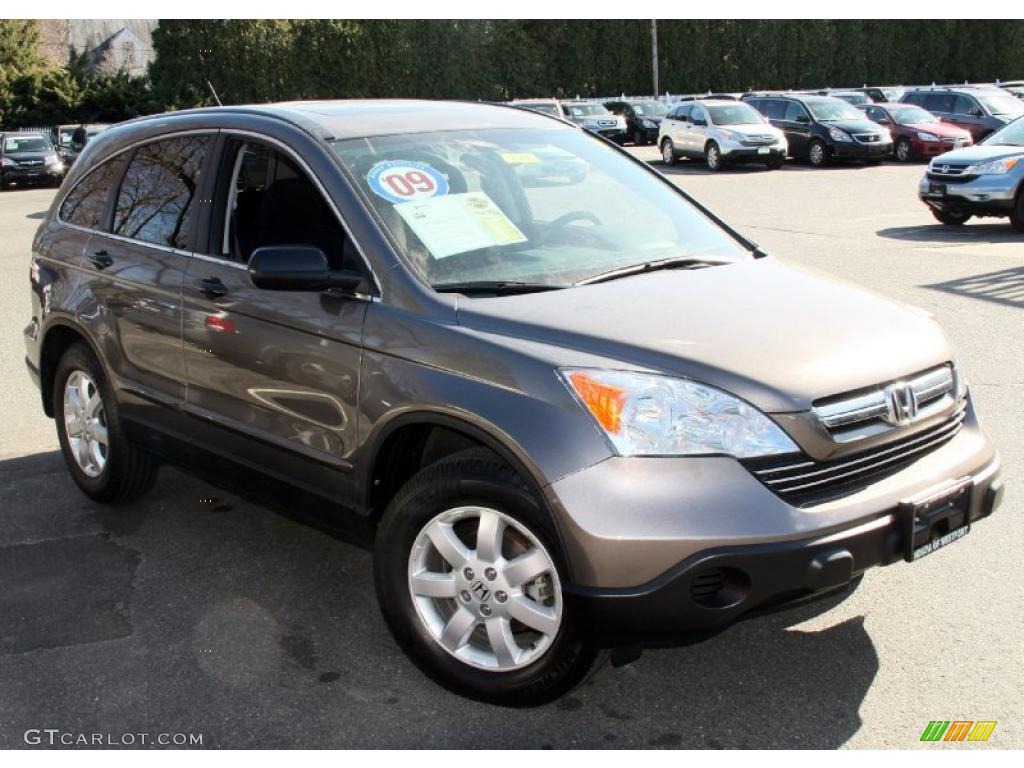 2009 CR-V EX 4WD - Urban Titanium Metallic / Black photo #3