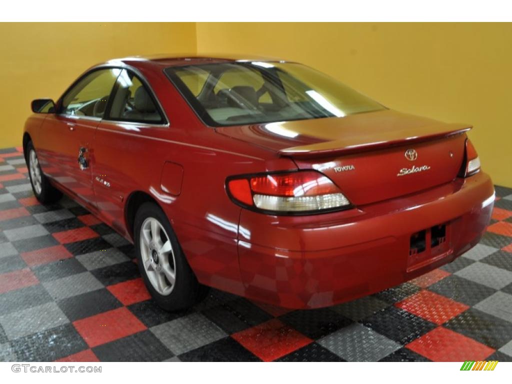 1999 Solara SLE V6 Coupe - Red Flame Metallic / Ivory photo #3