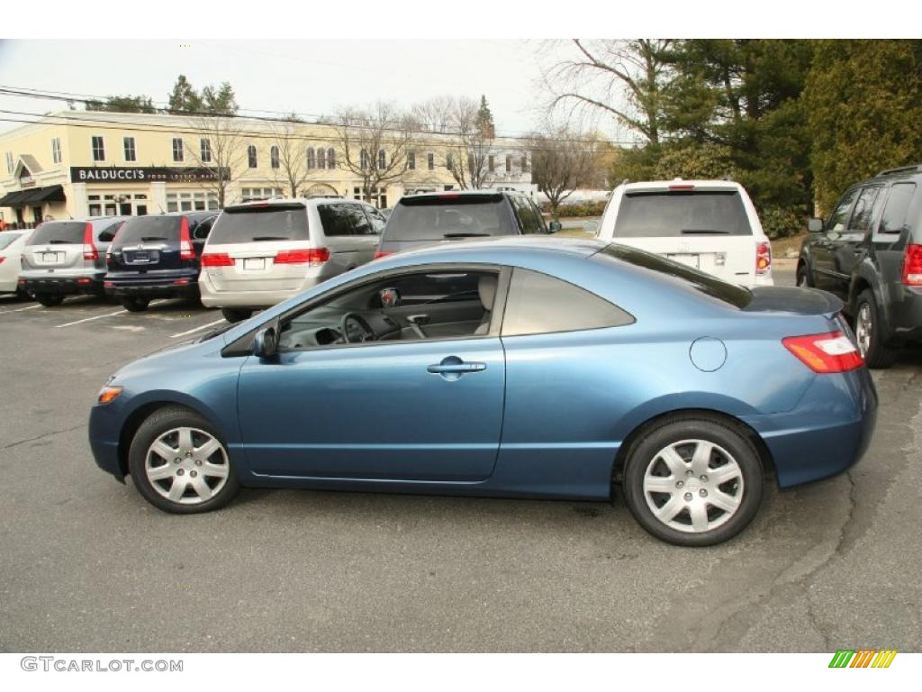 2008 Civic LX Coupe - Atomic Blue Metallic / Gray photo #10