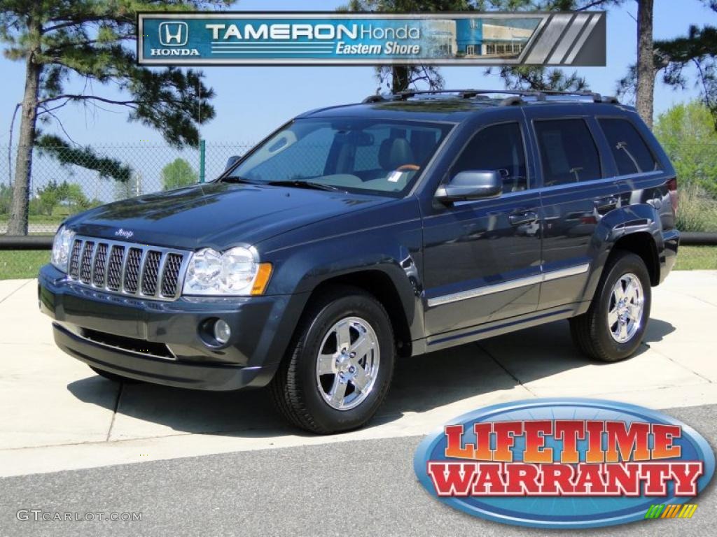 2007 Grand Cherokee Overland CRD 4x4 - Steel Blue Metallic / Medium Slate Gray photo #1