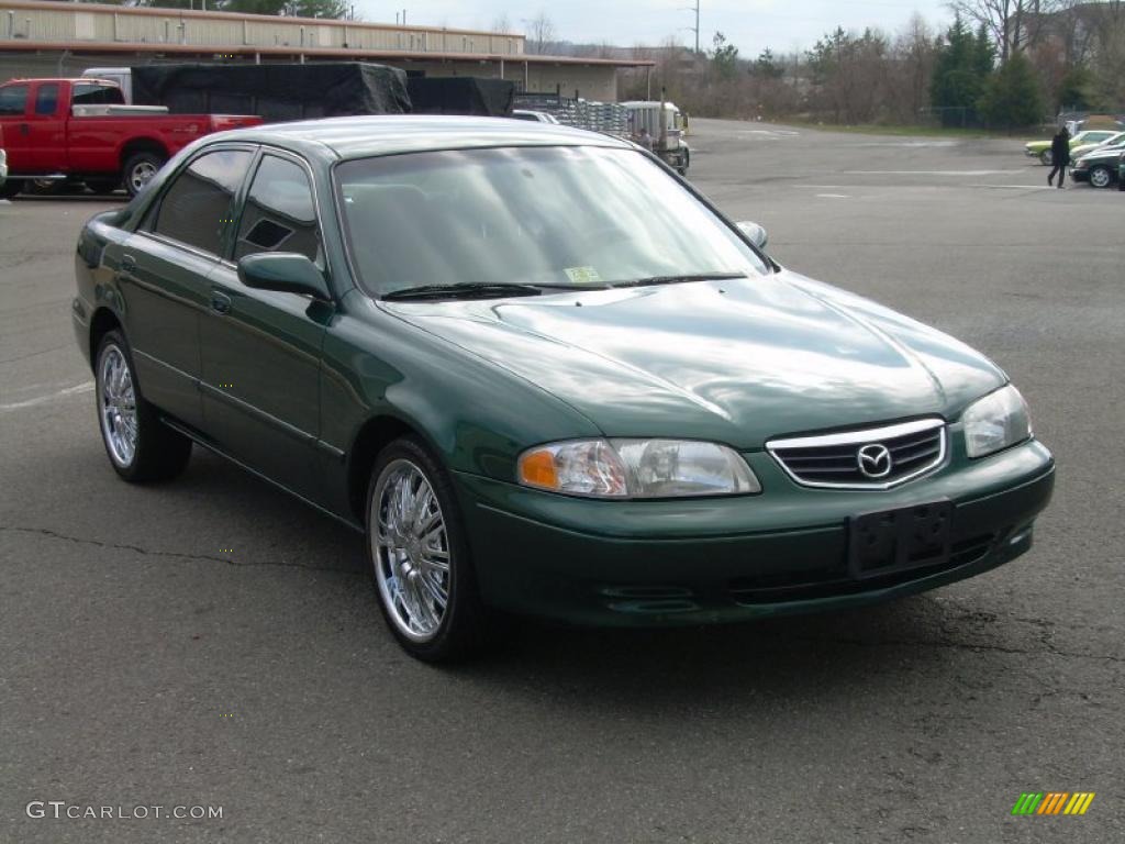 2001 626 LX - Freeport Green Metallic / Beige photo #2